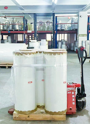 Nhãn rõ ràng BOPP Ghi giáp Giống cuộn giấy Glu di động tổng hợp