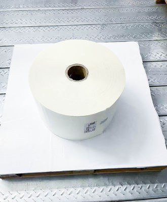 Glue dầu Đồ dán BOPP màu trắng, giấy tổng hợp BOPP 50μm Độ dày mặt