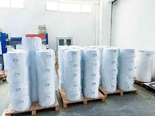 Chất keo nóng chảy Jumbo Roll giấy nhiệt, 75u bề mặt độ dày giấy chống nhiệt