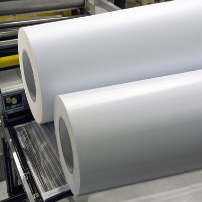 Giá tốt. 80g Nhãn giấy phủ với chất kết dính acrylic vĩnh viễn độ nhớt và giấy thủy tinh trắng trực tuyến